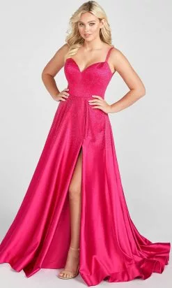Ellie Wilde EW122015 - Crisscross Back Prom Gown -Wedding Dresses shop online ellie wilde ew122015 crisscross back prom gown special occasion dress 00 fuchsia 29672547975251