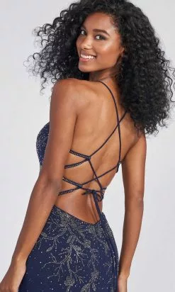 Ellie Wilde EW122028 - Bejeweled V-Neck Prom Dress -Wedding Dresses shop online ellie wilde ew122028 bejeweled v neck prom dress prom dresses 29754302922835