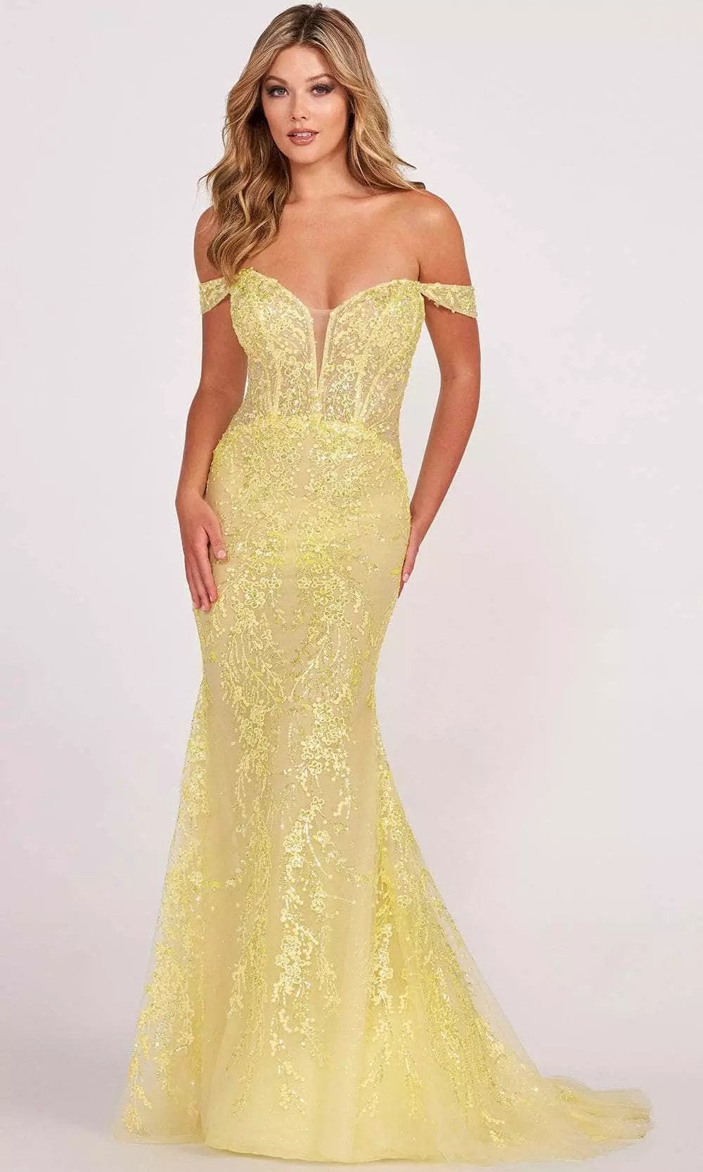 Ellie Wilde EW34007 - Off Shoulder Sequin Prom Dress 8 Ellie Wilde EW34007 - Off Shoulder Sequin Prom Dress - Image 6