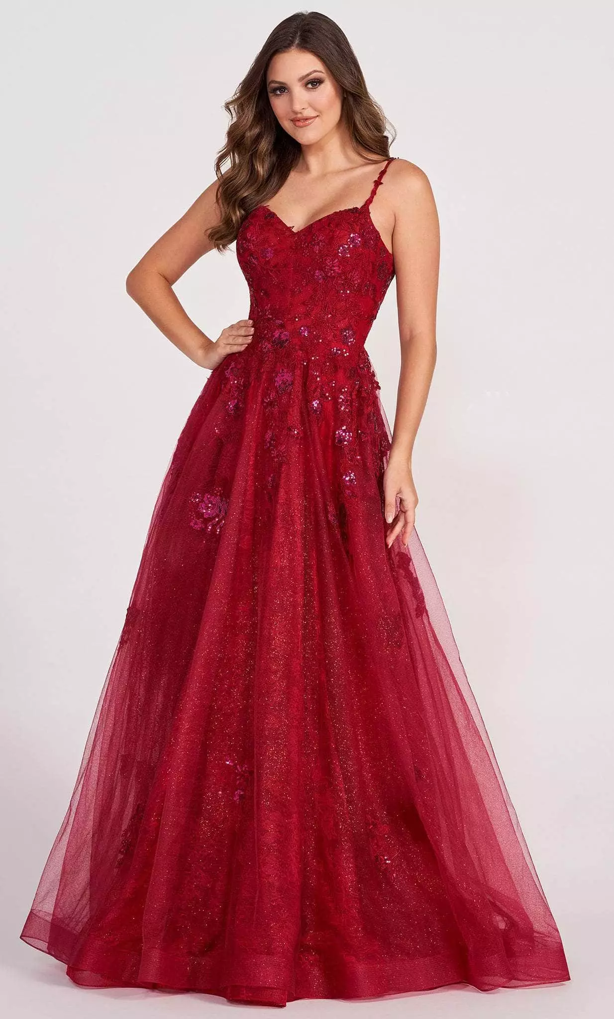 Ellie Wilde EW34117 - Embroidered Sweetheart Evening Dress 5 Ellie Wilde EW34117 - Embroidered Sweetheart Evening Dress - Image 3