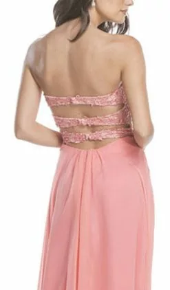 Aspeed Design - Embroidered Strapless A-Line Evening Dress -Wedding Dresses shop online embroidered strapless a line evening dress dress 5654632464441