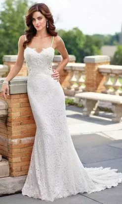 Enchanting By Mon Cheri - 117190 Lace Fit And Flare Bridal Gown