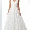 Enchanting By Mon Cheri - 119101 Pleated V Neck A-Line Gown -Wedding Dresses shop online enchanting by mon cheri 119101 pleated v neck a line gown bridal dresses 0 diamond white 15685581570131