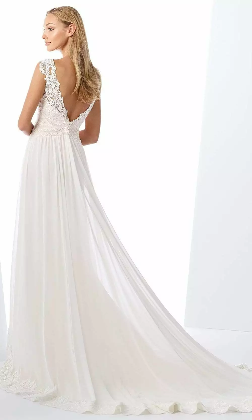 Enchanting By Mon Cheri - 119126 Lace Chiffon A-Line Bridal Dress 4 Enchanting By Mon Cheri - 119126 Lace Chiffon A-Line Bridal Dress - Image 2