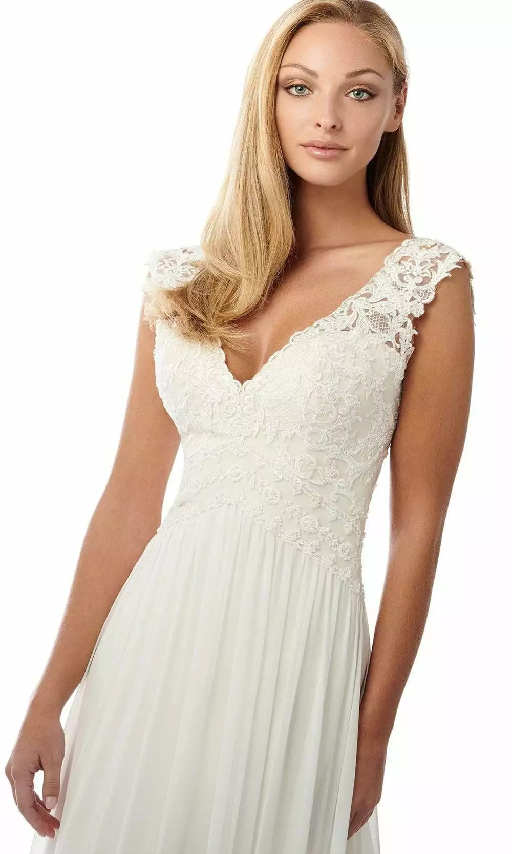 Enchanting By Mon Cheri - 119126 Lace Chiffon A-Line Bridal Dress 5 Enchanting By Mon Cheri - 119126 Lace Chiffon A-Line Bridal Dress - Image 3