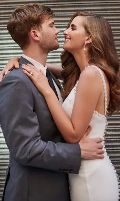 Enchanting By Mon Cheri - 120163 Pearl Accented Trumpet Bridal Gown -Wedding Dresses shop online enchanting by mon cheri 120163 pearl accented trumpet bridal gown bridal dresses 15650516631635