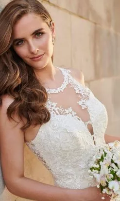 Enchanting By Mon Cheri - 120164 Lace Applique Bridal Gown -Wedding Dresses shop online enchanting by mon cheri 120164 lace applique bridal gown bridal dresses 15650529935443