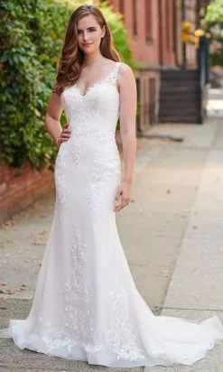 Enchanting By Mon Cheri - 120171 Embroidered Trumpet Bridal Gown