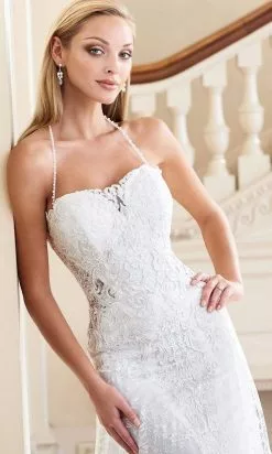 Enchanting By Mon Cheri - 218181 Halter Sheath Bridal Dress -Wedding Dresses shop online enchanting by mon cheri 218181 halter sheath bridal dress bridal dresses 15692582846547