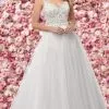 Enchanting By Mon Cheri - 219141 Lace Bodice A-Line Bridal Gown -Wedding Dresses shop online enchanting by mon cheri 219141 lace bodice a line bridal gown bridal dresses 0 diamond white 15882947985491
