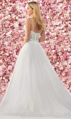 Enchanting By Mon Cheri - 219141 Lace Bodice A-Line Bridal Gown -Wedding Dresses shop online enchanting by mon cheri 219141 lace bodice a line bridal gown bridal dresses 15882956341331