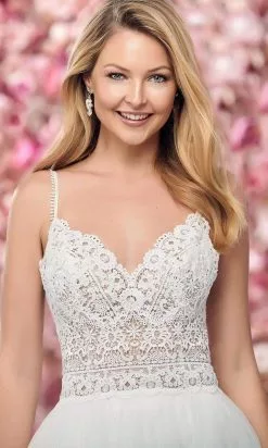 Enchanting By Mon Cheri - 219141 Lace Bodice A-Line Bridal Gown -Wedding Dresses shop online enchanting by mon cheri 219141 lace bodice a line bridal gown bridal dresses 28773518770259