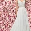 Enchanting By Mon Cheri - 219150 Appliqued Illusion Bodice Bridal Gown -Wedding Dresses shop online enchanting by mon cheri 219150 appliqued illusion bodice bridal gown bridal dresses 0 ivory 15883734122579