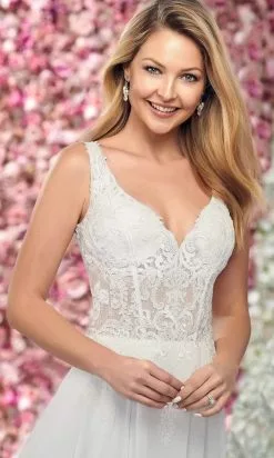 Enchanting By Mon Cheri - 219150 Appliqued Illusion Bodice Bridal Gown -Wedding Dresses shop online enchanting by mon cheri 219150 appliqued illusion bodice bridal gown bridal dresses 28773519425619