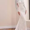 Enchanting By Mon Cheri - 221152 Long Sleeve Stretch Lace Sheath Gown 2 Enchanting By Mon Cheri - 221152 Long Sleeve Stretch Lace Sheath Gown -Wedding Dresses shop online enchanting by mon cheri 221152 long sleeve stretch lace sheath gown bridal dresses 0 ivory nude 28321649000531