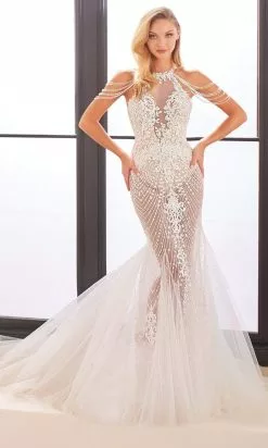 Enchanting By Mon Cheri - 221155 Halter Dangling Beaded Daring Gown 8 Enchanting By Mon Cheri - 221155 Halter Dangling Beaded Daring Gown -Wedding Dresses shop online enchanting by mon cheri 221155 halter dangling beaded daring gown bridal dresses 28784298557523