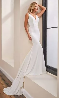 Enchanting By Mon Cheri - 221160 Crystal Beaded Crepe Dress 8 Enchanting By Mon Cheri - 221160 Crystal Beaded Crepe Dress -Wedding Dresses shop online enchanting by mon cheri 221160 crystal beaded crepe dress bridal dresses 28324332044371