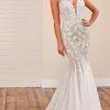 Enchanting By Mon Cheri - 221162 Soft Tulle See Through Trumpet Dress -Wedding Dresses shop online enchanting by mon cheri 221162 soft tulle see through trumpet dress bridal dresses 0 diamond whit 28324359602259