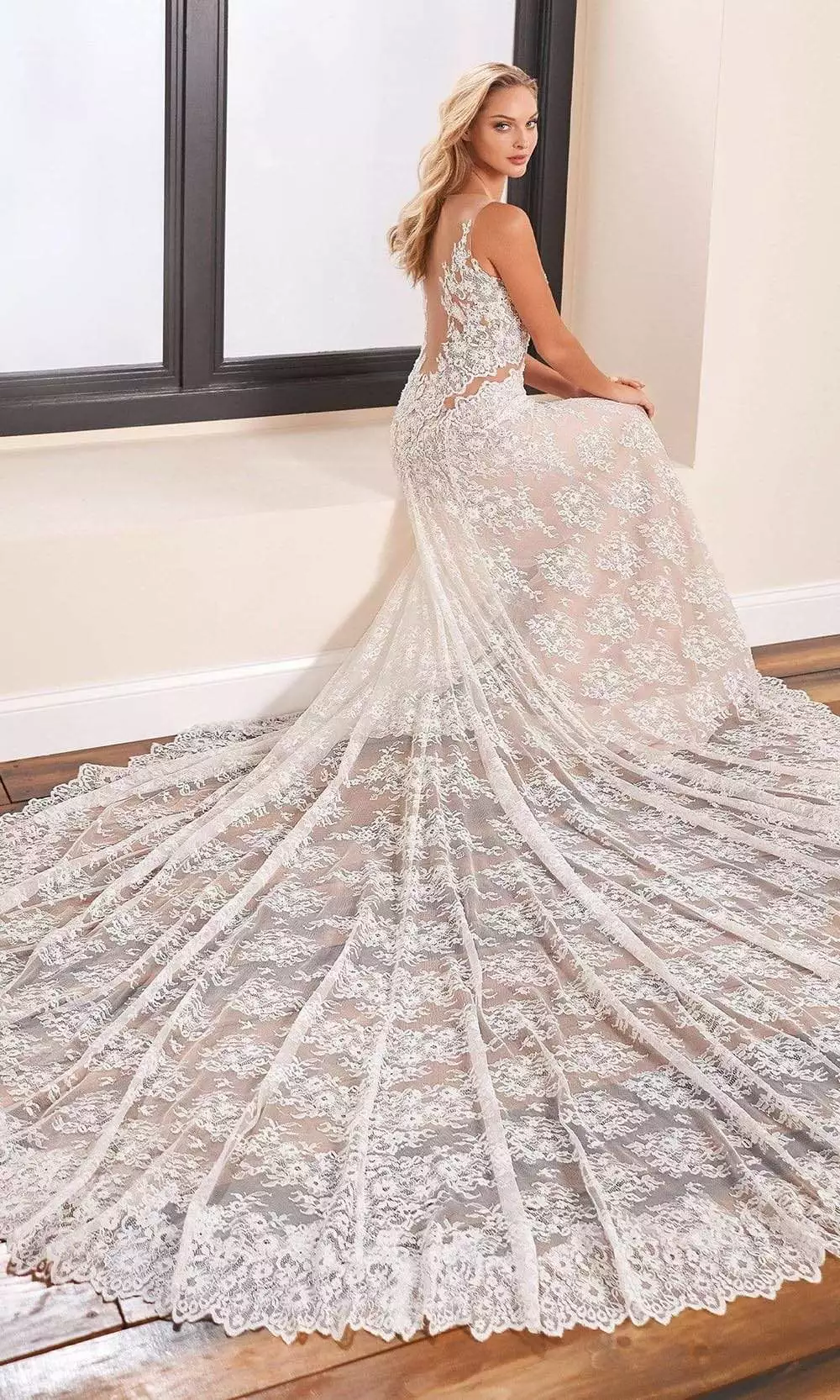 Enchanting By Mon Cheri - 221164 Romantic Laced Long Wedding Dress 4 Enchanting By Mon Cheri - 221164 Romantic Laced Long Wedding Dress - Image 2