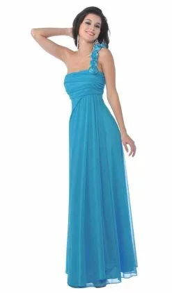Eureka Fashion - 1701 Rosette Strap One Shoulder Empire Waist Gown 9 Eureka Fashion - 1701 Rosette Strap One Shoulder Empire Waist Gown -Wedding Dresses shop online eureka fashion 1701 rosette strap one shoulder empire waist gown special occasion dress xs turquoise 6928278224979
