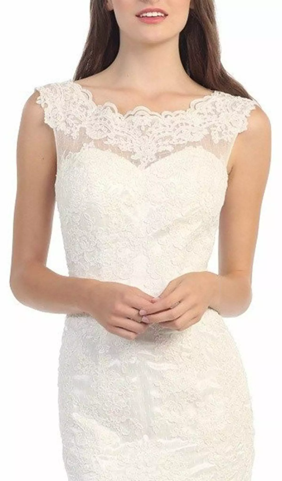 Eureka Fashion - 3510 Lace Bateau Long Mermaid Dress 5 Eureka Fashion - 3510 Lace Bateau Long Mermaid Dress - Image 3