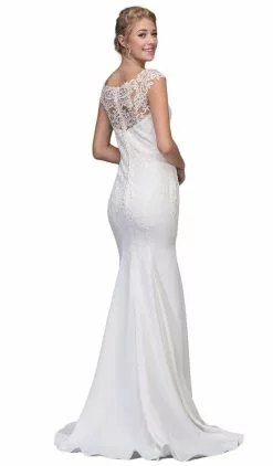 Eureka Fashion Bridal - Lace Illusion Bateau Satin Wedding Dress 7 Eureka Fashion Bridal - Lace Illusion Bateau Satin Wedding Dress -Wedding Dresses shop online eureka fashion bridal lace illusion bateau satin wedding dress wedding dresses 28621492518995