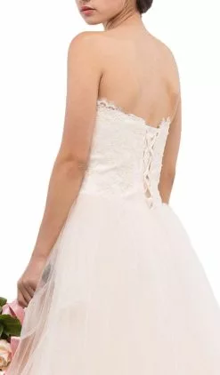 Eureka Fashion Bridal - Strapless Corset Style Back Wedding Gown -Wedding Dresses shop online eureka fashion bridal strapless corset style back wedding gown special occasion dress 28784243703891