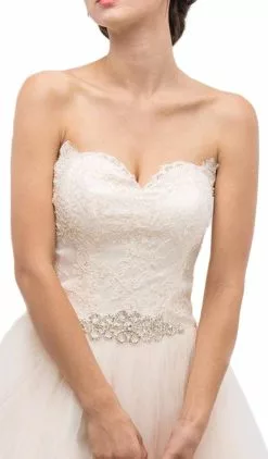 Eureka Fashion Bridal - Strapless Corset Style Back Wedding Gown -Wedding Dresses shop online eureka fashion bridal strapless corset style back wedding gown special occasion dress 5657154224185