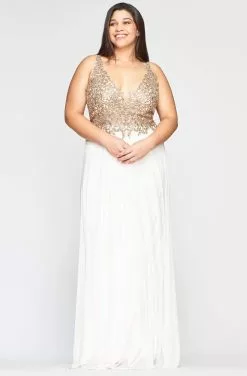 Faviana - 9428 Sleeveless Lace Embroidered Plus Size Dress 10 Faviana - 9428 Sleeveless Lace Embroidered Plus Size Dress -Wedding Dresses shop online faviana 9428 sleeveless lace embroidered plus size dress bridesmaid dresses 12w ivory rose gold 28690646433875