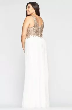 Faviana - 9428 Sleeveless Lace Embroidered Plus Size Dress 11 Faviana - 9428 Sleeveless Lace Embroidered Plus Size Dress -Wedding Dresses shop online faviana 9428 sleeveless lace embroidered plus size dress bridesmaid dresses 28697962348627