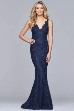 Faviana - Embroidered Lace Evening Gown S8089 -Wedding Dresses shop online faviana embroidered lace evening gown s8089 special occasion dress 10701253902419