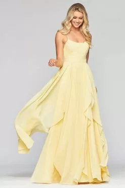 Faviana - S10434 Ruffled Scoop A-Line Evening Dress 10 Faviana - S10434 Ruffled Scoop A-Line Evening Dress -Wedding Dresses shop online faviana s10434 ruffled scoop a line evening dress bridesmaid dresses 00 buttercream 13438384865363