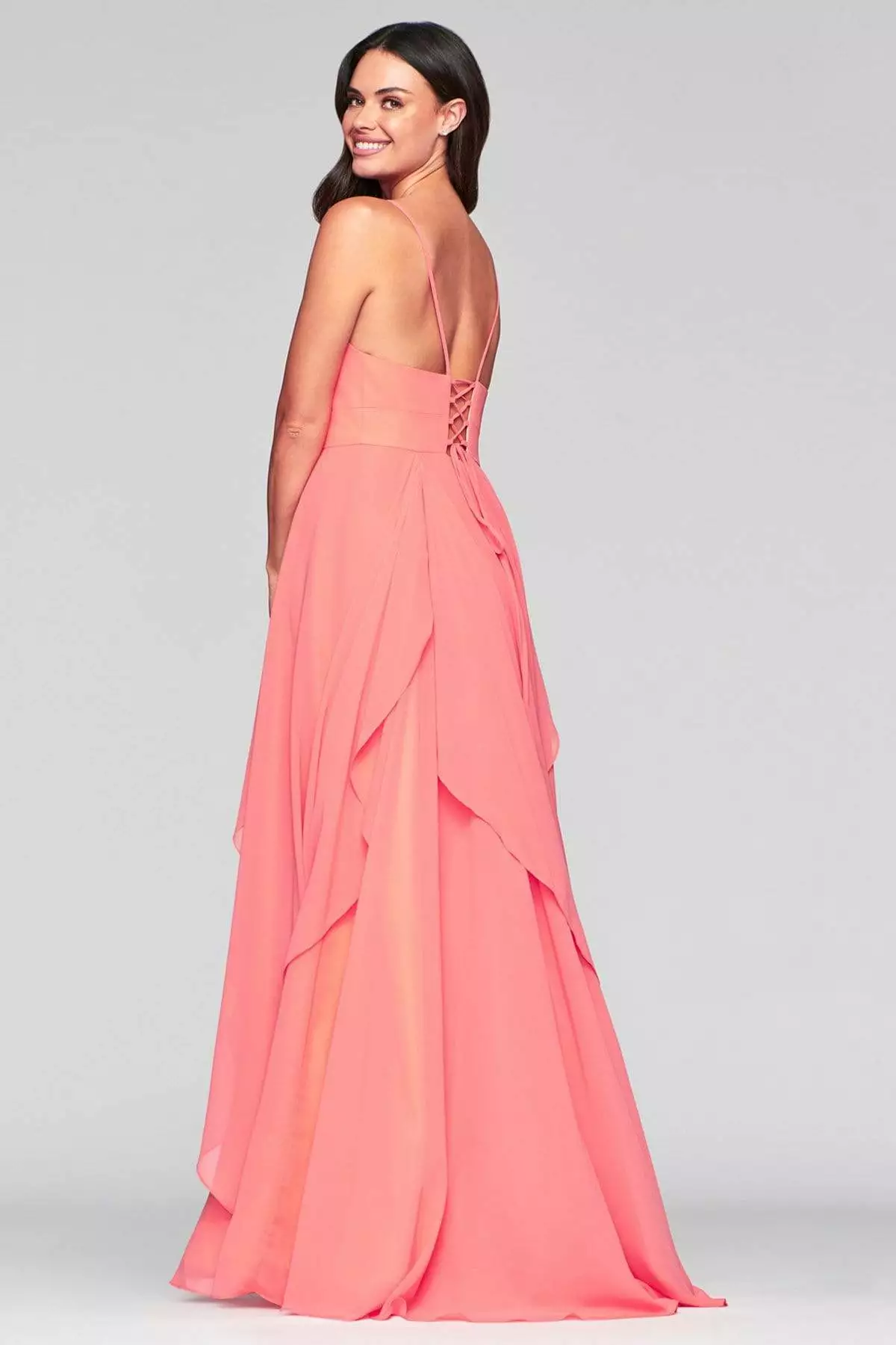 Faviana - S10434 Ruffled Scoop A-Line Evening Dress 4 Faviana - S10434 Ruffled Scoop A-Line Evening Dress - Image 2