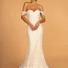 GLS By Gloria - GL2591 Lace Off-Shoulder Mermaid Gown -Wedding Dresses shop online gls by gloria gl2591 lace off shoulder mermaid gown wedding dresses xs ivory champagne 28827964112979