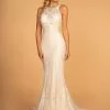 GLS By Gloria - GL2597 Embellished Lace Halter Trumpet Gown -Wedding Dresses shop online gls by gloria gl2597 embellished lace halter trumpet gown special occasion dress xs ivory champagne 6259275956281
