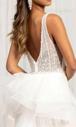 GLS By Gloria GL3014 - Sleeveless V-Neck Wedding Dress -Wedding Dresses shop online gls by gloria gl3014 sleeveless v neck wedding dress bridal dresses 30134861693011