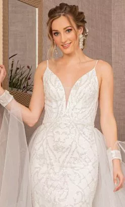 GLS By Gloria GL3157 - Embellished Tulle Trumpet Gown -Wedding Dresses shop online gls by gloria gl3157 embellished tulle trumpet gown special occasion dress 31980351651923