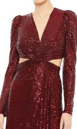 Ieena Duggal 26739 - Long-Sleeved Sequined Evening Gown -Wedding Dresses shop online ieena duggal 26739 long sleeved sequined evening gown prom dresses 31150118174803