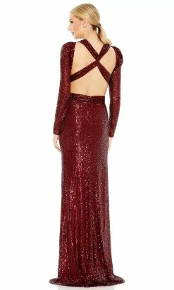 Ieena Duggal 26739 - Long-Sleeved Sequined Evening Gown -Wedding Dresses shop online ieena duggal 26739 long sleeved sequined evening gown prom dresses 31150118240339