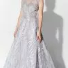 Ivonne D 122D61W - Illusion Neck Formal Gown -Wedding Dresses shop online ivonne d 122d61w illusion neck formal gown evening dresses 16w silver 31900736127059