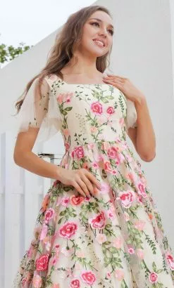 J'Adore Dresses J23016 - Floral Embroidered Evening Dress -Wedding Dresses shop online j adore dresses j23016 floral embroidered evening dress special occasion dress 32346710605907