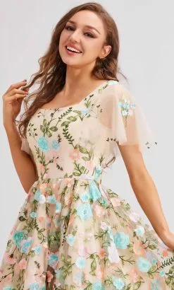 J'Adore Dresses J23016 - Floral Embroidered Evening Dress -Wedding Dresses shop online j adore dresses j23016 floral embroidered evening dress special occasion dress 32346710638675