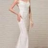 J'Adore Dresses - J18036 Sequined Lace Up Back Sheath Gown -Wedding Dresses shop online j adore j18036 sequined lace up back sheath gown evening dresses 2 ivory 15650623815763