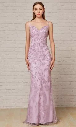 J'Adore Dresses - J18036 Sequined Lace Up Back Sheath Gown -Wedding Dresses shop online j adore j18036 sequined lace up back sheath gown evening dresses 2 lilac 15650623881299