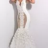 Jasz Couture - 7202 Plunging Neck Floral Applique Mermaid Gown -Wedding Dresses shop online jasz couture 7202 plunging neck floral applique mermaid gown wedding dresses 000 ivory 15374477131859