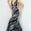 Jovani 22314 - Stripe Sequin V-Neck Prom Dress 2 Jovani 22314 - Stripe Sequin V-Neck Prom Dress -Wedding Dresses shop online jovani 22314 stripe sequin v neck prom dress prom dresses 00 black silver 31457214562387