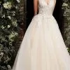Jovani Bridal - JB07200 Floral Embroidered Bridal Gown -Wedding Dresses shop online jovani bridal jb07200 floral embroidered bridal gown bridal dresses 00 nude multi 28324574396499