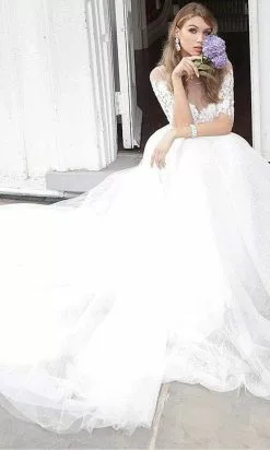 Jovani Bridal - JB67210 Illusion Embroidered Long Bridal Gown 7 Jovani Bridal - JB67210 Illusion Embroidered Long Bridal Gown -Wedding Dresses shop online jovani bridal jb67210 illusion embroidered long bridal gown bridal dresses 28326178127955