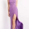 JVN By Jovani - JVN06126 Glittering One Shoulder Trumpet Gown