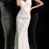 JVN By Jovani - JVN65529 Embroidered Sweetheart Evening Dress -Wedding Dresses shop online jovani jvn65529 embroidered sweetheart evening dress evening dresses 00 ivory nude 28433608704083